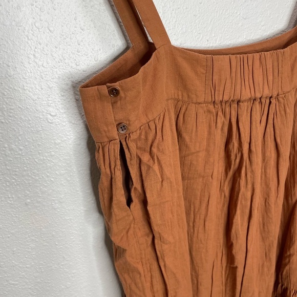 Jenni Kayne Seersucker Summer Dress In Rust XS - Picture 6 of 8